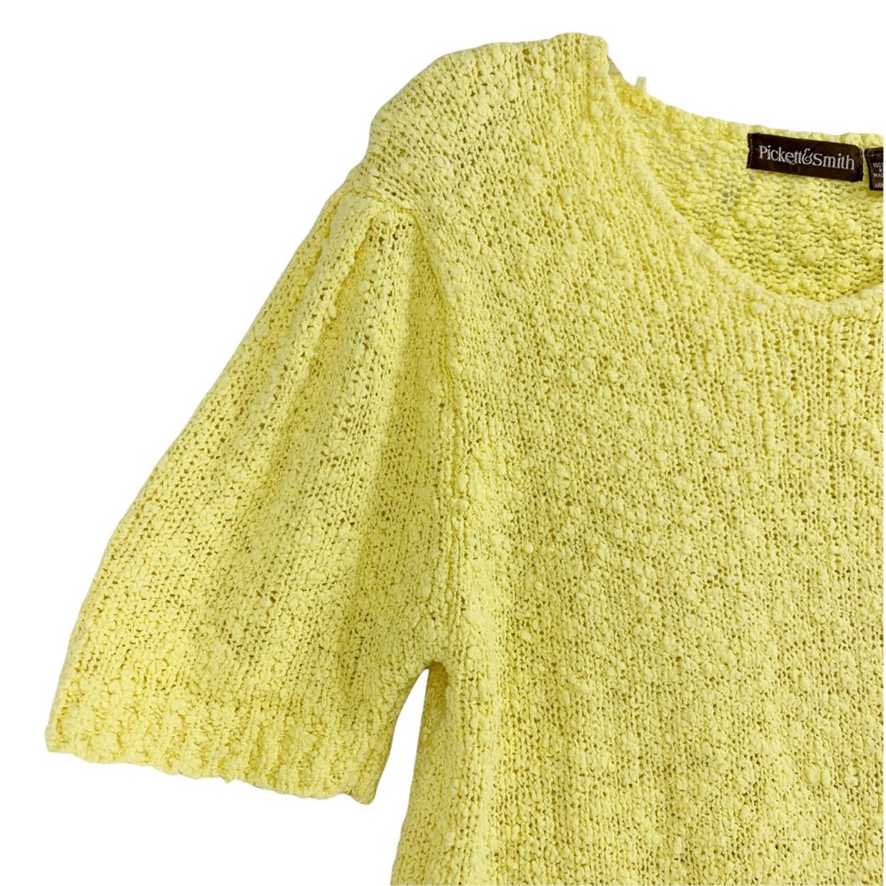 Vintage Popcorn Knit Short Sleeve Sweater - Picture 4 of 13